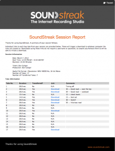SoundStreak email summary