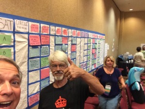 The sessions schedule board 